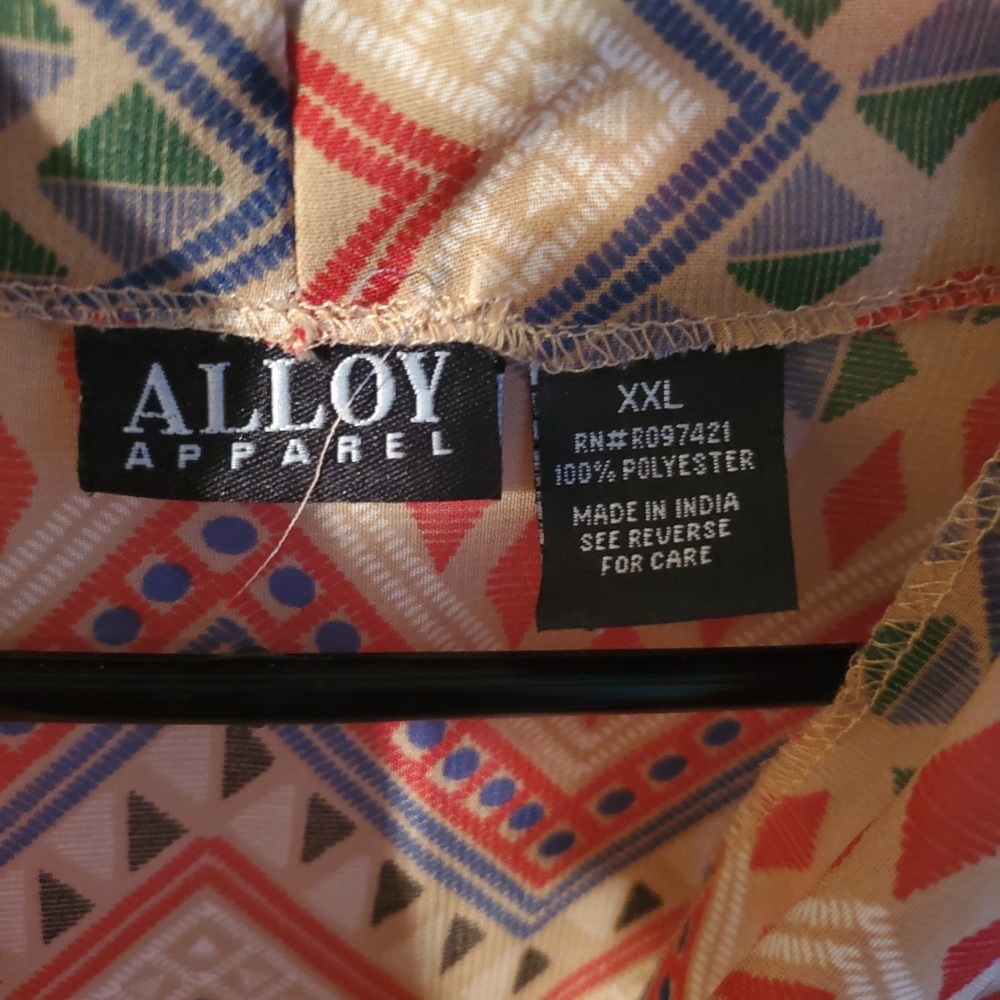 Retro style multi-colored blouse - Picture 3 of 3